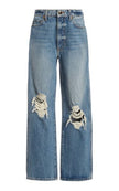 Khaite | Abigail Distressed Straight-Leg Cropped Jeans