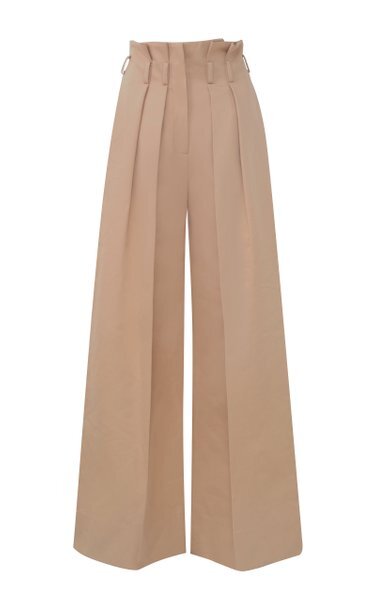 Martin Grant Paper Bag Waist Pants in Beige